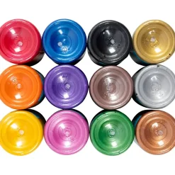 Tekstilmaling, perlemor, dækkende, ass. farver, 10x50 ml/ 1 pk.
