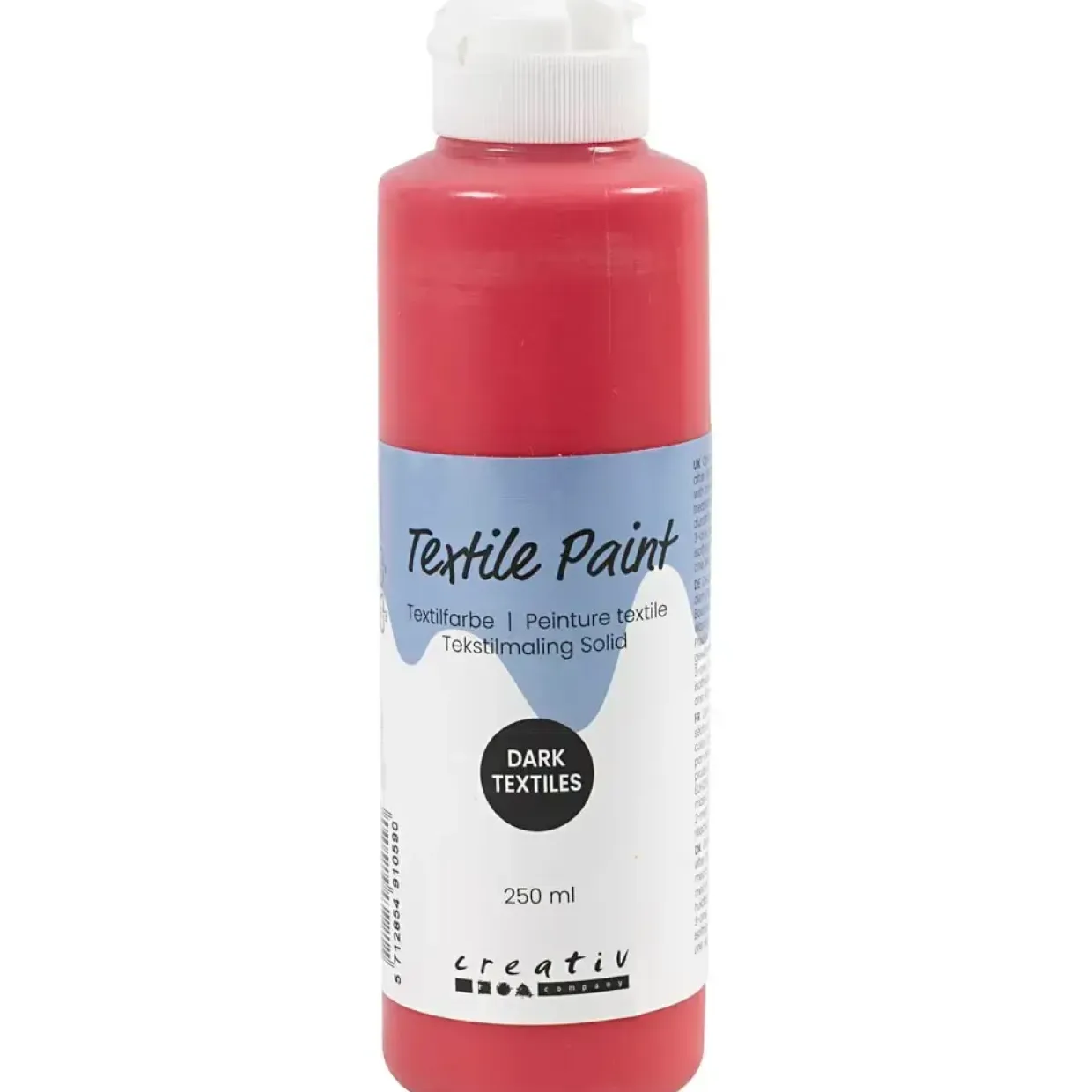 Tekstilmaling Solid, dækkende, rød, 250 ml/ 1 fl.