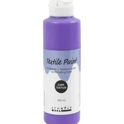 Tekstilmaling Solid, dækkende, lilla, 250 ml/ 1 fl.