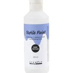 Tekstilmaling Solid, dækkende, hvid, 250 ml/ 1 fl.