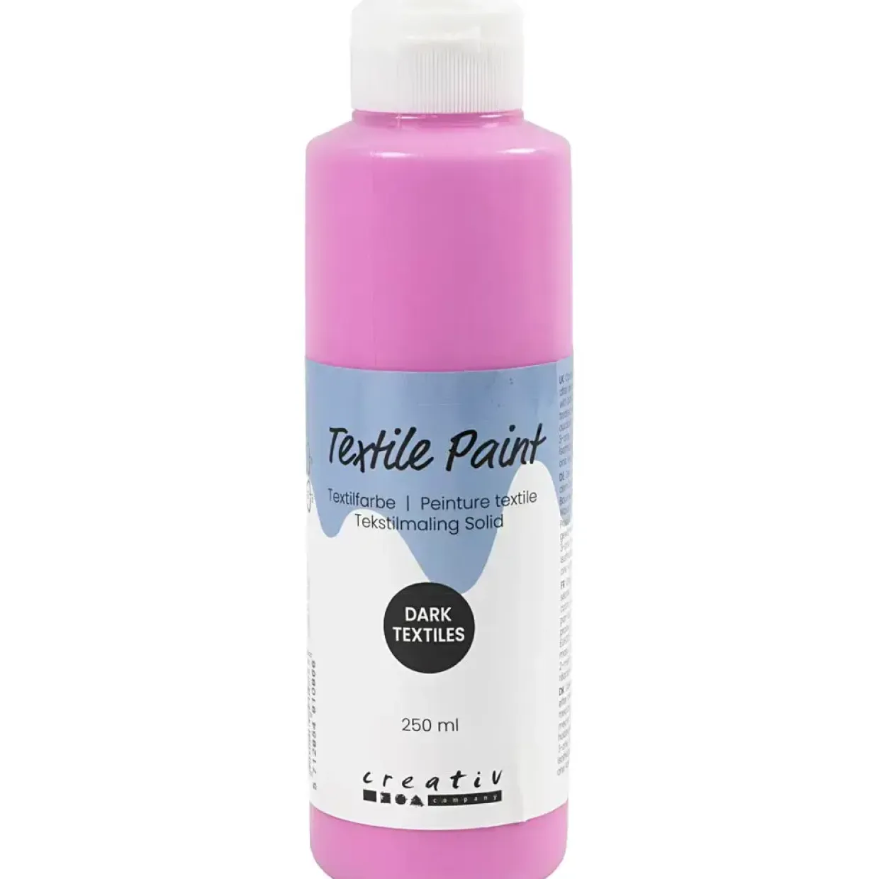 Tekstilmaling Solid, dækkende, pink, 250 ml/ 1 fl.