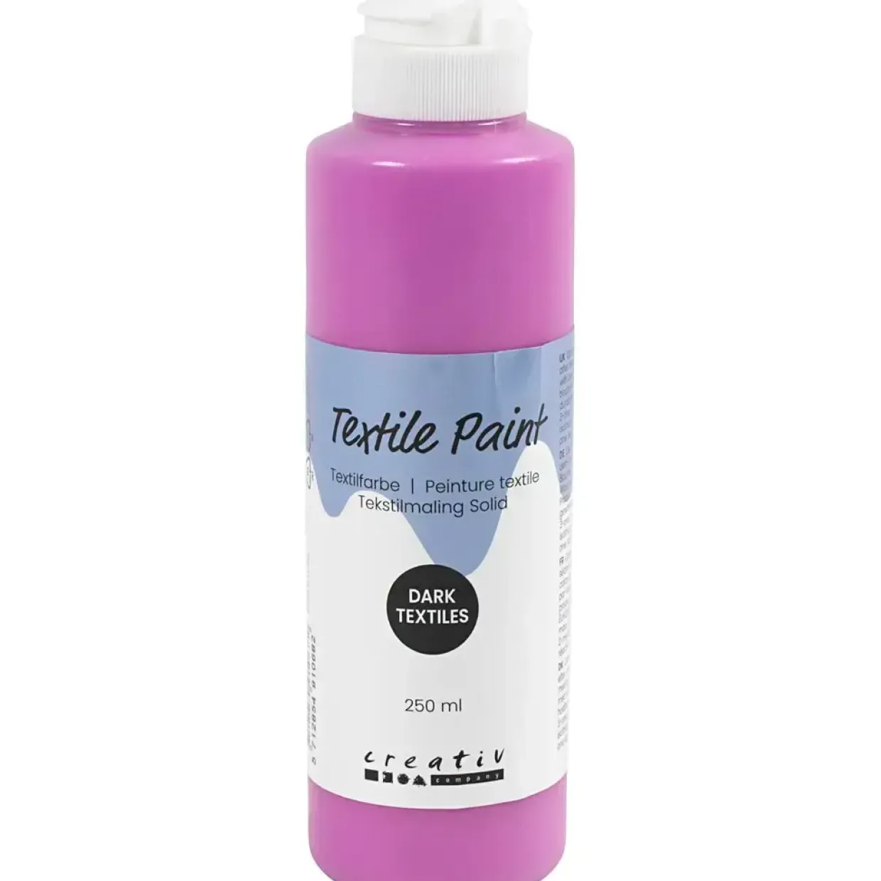 Tekstilmaling Solid, dækkende, fuchsia, 250 ml/ 1 fl.