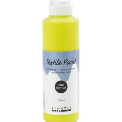 Tekstilmaling Solid, dækkende, kiwi, 250 ml/ 1 fl.