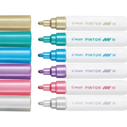 Tekstil tusch Pilot Pintor Medium Metal Mix 1,4 ass - Køb minimum 6 stk.
