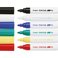 Tekstiltusch - Stentusch Pilot Pintor assorteret medium Classic Mix - 6 stk pr pakke