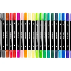 Tekstiltusch, streg 2,3+3,6 mm, standardfarver, 20 stk./ 1 pk.