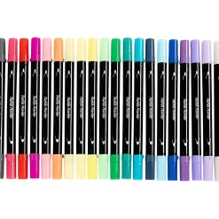 Tekstiltusch, streg 2,3+3,6 mm, suppleringsfarver, 20 stk./ 1 pk.