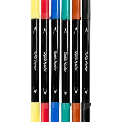Tekstiltusch, streg 2,3+3,6, standardfarver, 6 stk./ 1 pk.
