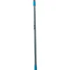 Teleskopskaft med gevind grå turkis 130 cm metal