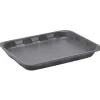 Termobakke, 22,5x17,5x2,5cm, sort, EPS - 4000 stk