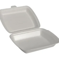 Termoboks, Abena Gastro, 24x20x7cm, hvid, XPS, 1-rums, med hængslet låg - 250 stk