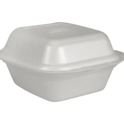 Termoboks, Abena Gastro, 15x14,5x7,8cm, hvid, EPS, 1-rums, Burgerboks med hængslet låg - 500 stk