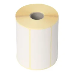 Termoetiket u/ tryk hvid ECO med perforering 102x192mm 350stk/rulle