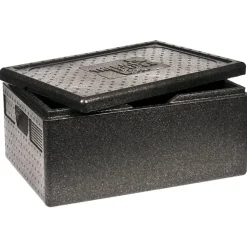 Termokasse - 60x40x23cm sort EPP 1-rums - 3 stk