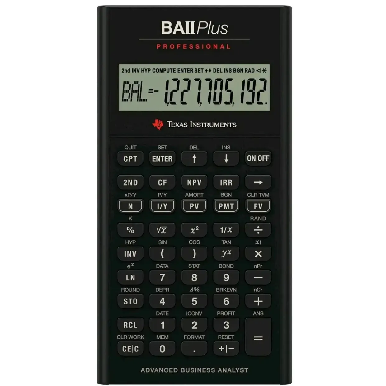 Texas Instruments BA II Plus Pro financial calculator uk manual