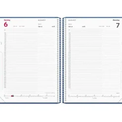 Timekalender dag - 190x242mm - Spiral - PP-plast - Blå - 2028 - Mayland - 28218020
