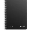Timekalender dag - 190x242mm - Spiral - PP-plast - Sort - 2028 - Mayland - 28218000