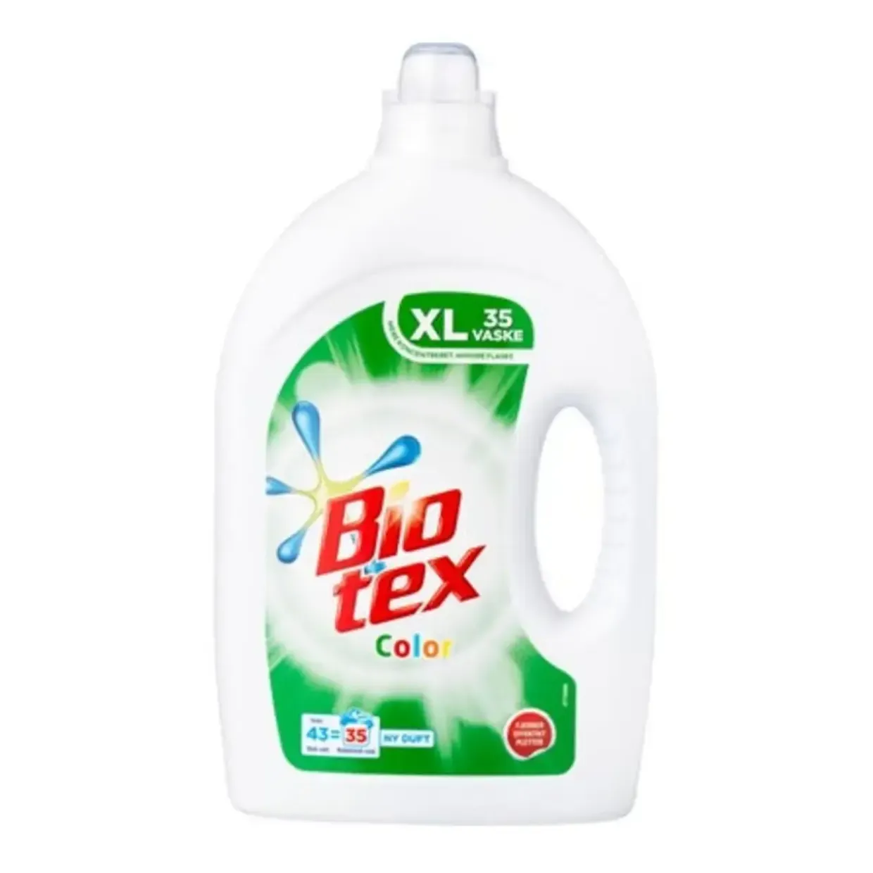 Tøjvask Flydende Bio-tex Color med Parfume uden Blegemiddel/Optisk hvidt - 5 dnk x 1750 ml/krt
