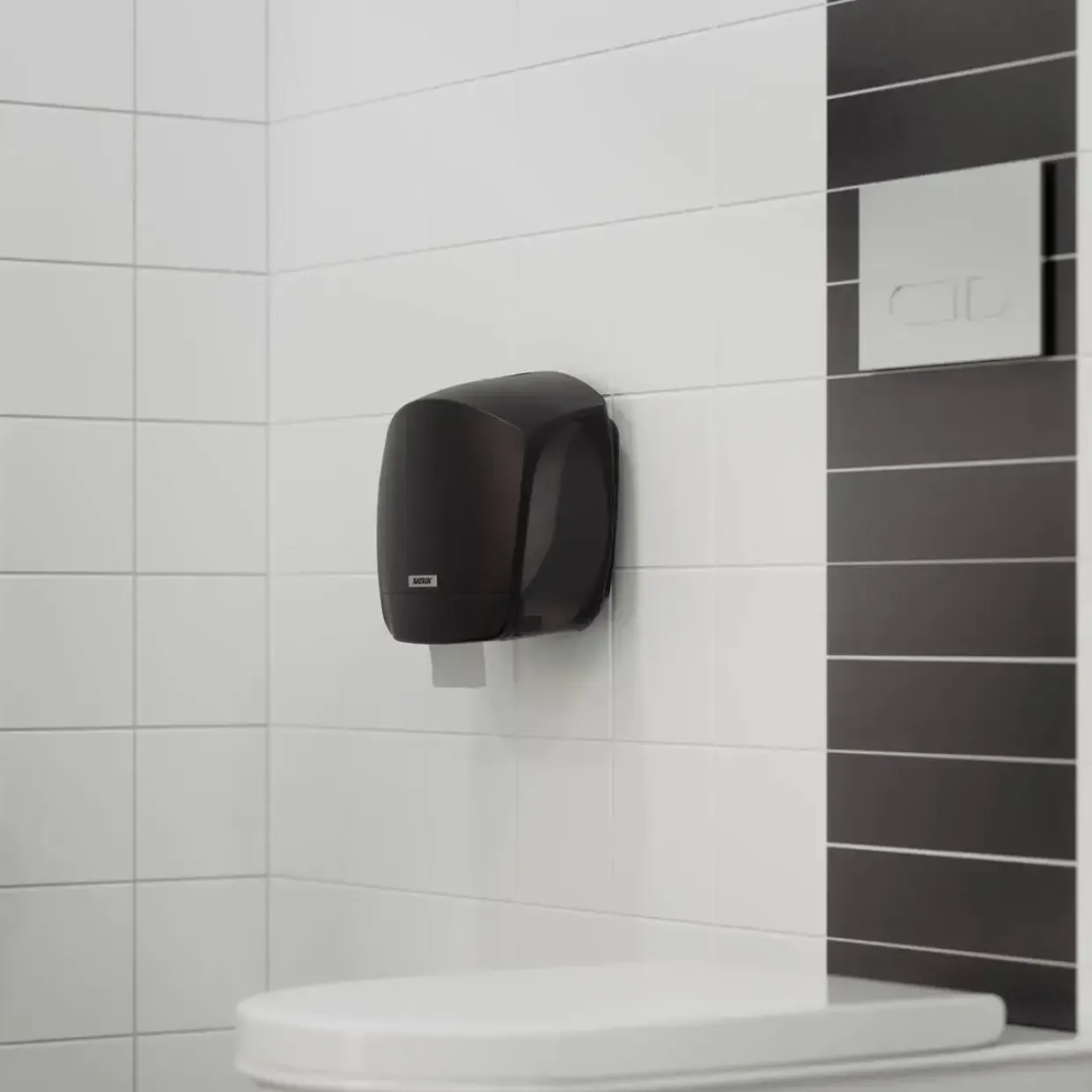 Toiletpapirdispenser - Katrin Gigant S 82155 - Sort plast