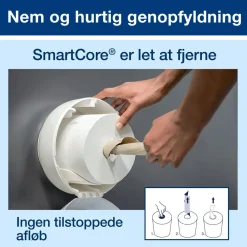 Toiletpapirholder Tork 682008 SmartOne Twin Mini - sort