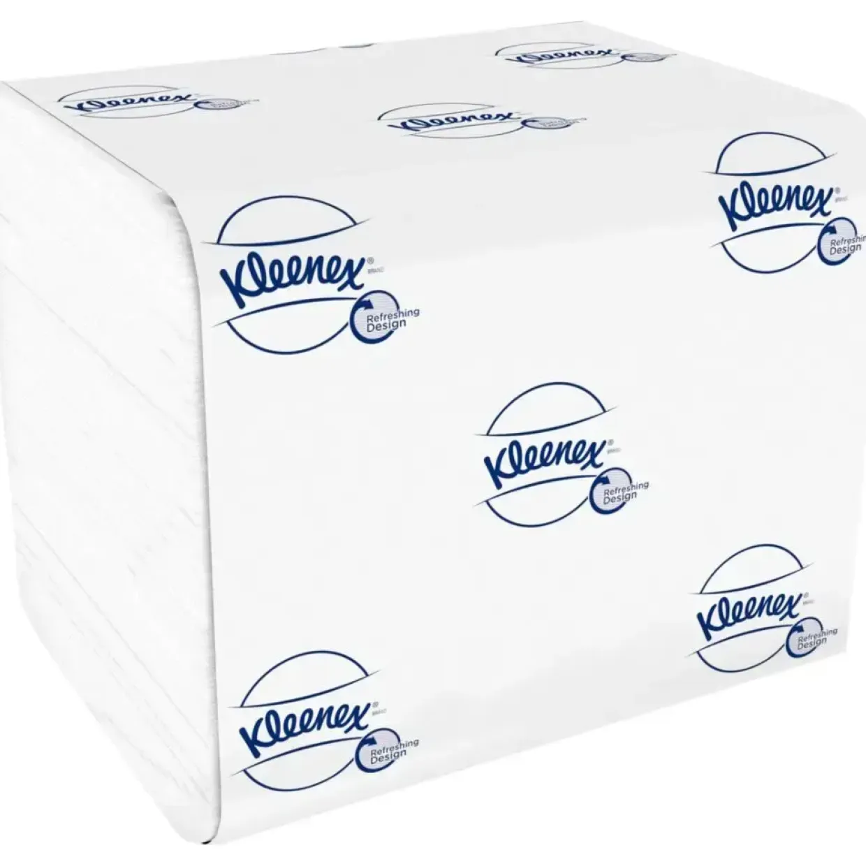 Toiletpapir i ark Kimberly-Clark Kleenex 2-lags 18,6x11cm hvid 100% genbrugspapir - 36 pakker á 200 stk