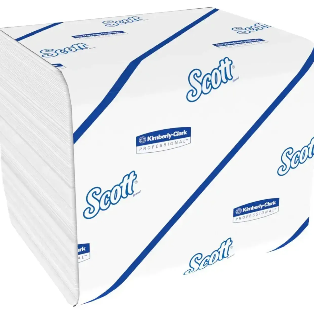 Toiletpapir i ark, 2-lags, 18,6x11cm, hvid, genanvendt papir - 9000 stk
