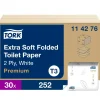 Toiletpapir i ark Tork 114276 Bulk T3 Premium 2-lags - 7560 ark