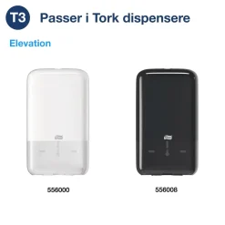 Toiletpapir i ark Tork 114276 Bulk T3 Premium 2-lags - 7560 ark