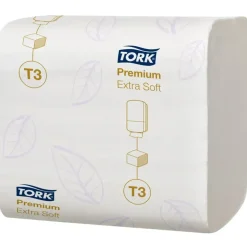 Toiletpapir i ark Tork Premium 114276 2-lags bulk pack hvid 11 cm x 0,19 m - 7560 stk