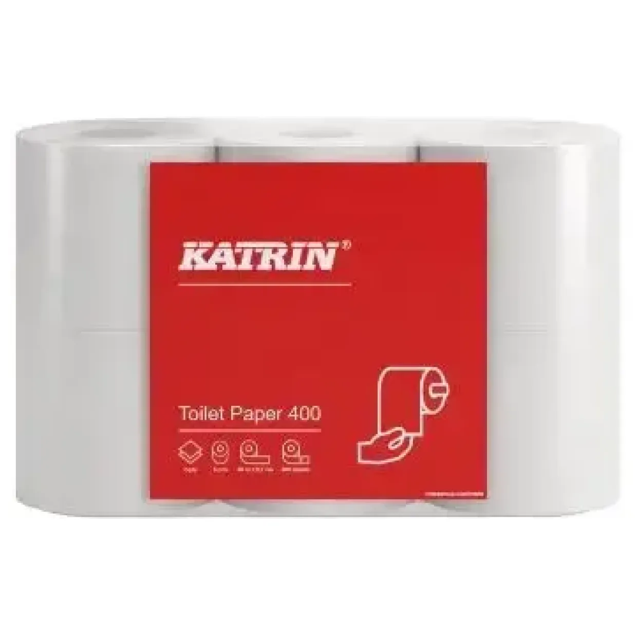Toiletpapir - Katrin - 2-lags - 48 m - Hvid - Svanemærket - 7 pakker x 6 ruller