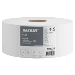 Toiletpapir, Katrin 109724, 2 lags, Plus, Gigant M, 310 meter - 6 ruller