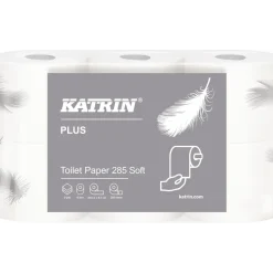 Toiletpapir, Katrin 38411, Plus 285, hvid 35m 3-lag - 42 ruller