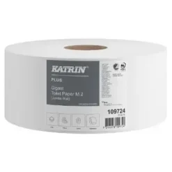 Toiletpapir, Katrin Plus, 2-lag, Ø24 cm, 310 m, Uperforeret, Hvid - 6 rl/krt