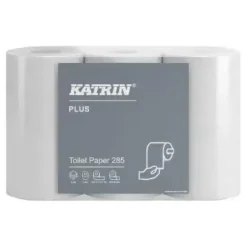 Toiletpapir, Katrin Plus, 3-lag, 35.6 m, Nyfiber - 7 pk x 6 rl/krt