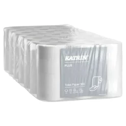 Toiletpapir, Katrin 181003 Plus, 2-lags, hvid, 10,60 cm x 50,40 meter - 360 ark - 42 stk