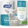 Toiletpapir - Lambi - Classic Plus - 3-lag - L25.5m - Hvid - 7 pk x 4 rl/sæk