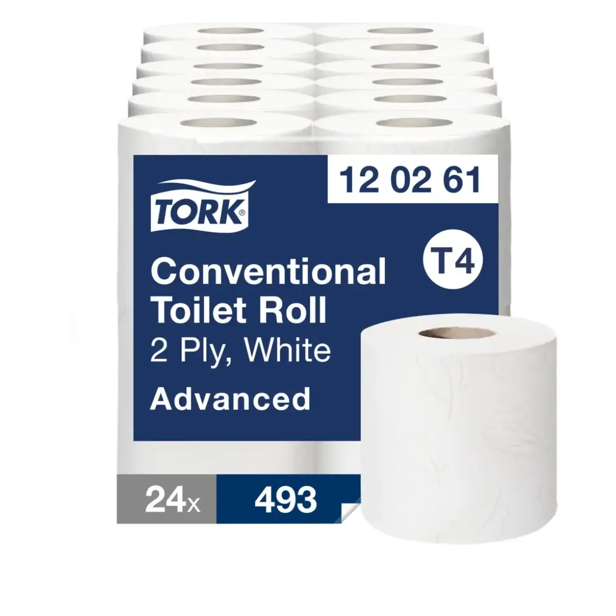 Toiletpapir Tork 120261 Advanced T4 2-lags - 24 ruller