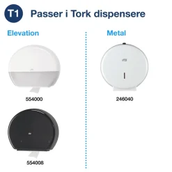 Toiletpapir - Tork 110162 Jumbo T1 Advanced 1-lag - 6 ruller