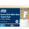 Toiletpapir Tork 127520 Mid-Size T6 PremSoft 2-lag 90 meter - 27 wc ruller