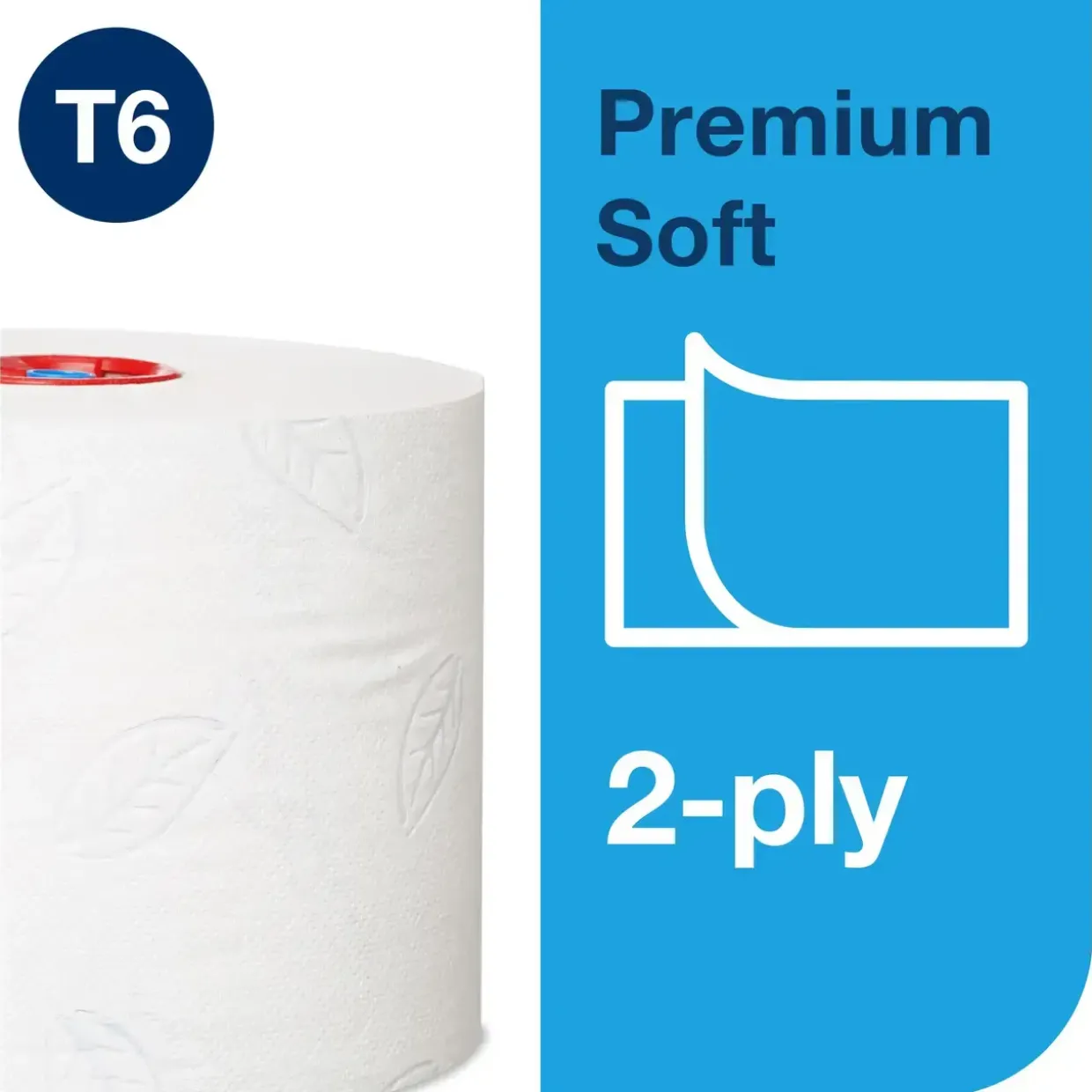 Toiletpapir Tork 127520 Mid-Size T6 PremSoft 2-lag 90 meter - 27 wc ruller