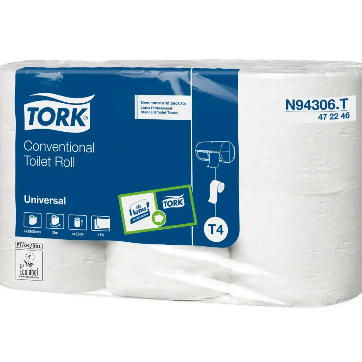 Toiletpapir Tork N94306 Standard 2 lags natur 38 meter - 42 toiletruller