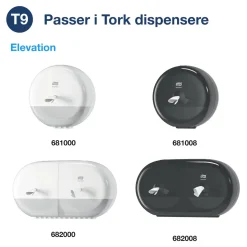 Toiletpapir Tork T9 Advanced 472193 hvid 13,40cm x 111,60m 620 - 12 stk