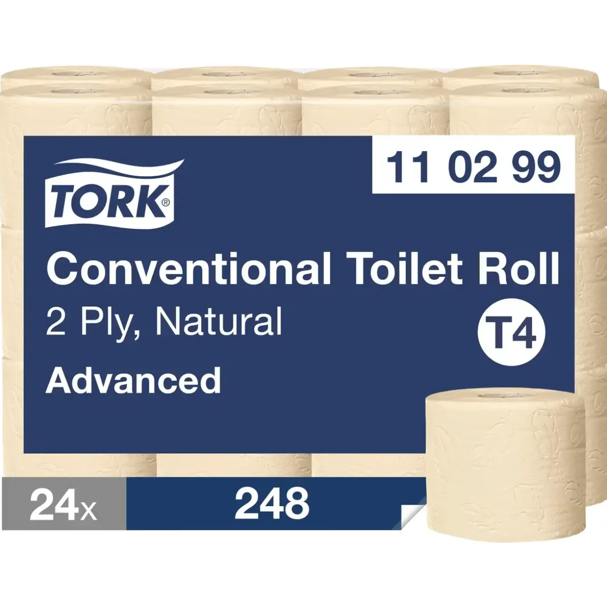 Toiletpapir - Tork 110299 T4 Advanced - Natur - 24 ruller