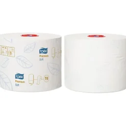 Toiletpapir Tork 127520 T6 Premium 2-lags 90m x 9,9cm Ø13,2cm hvid 100% nyfiber - 27 ruller