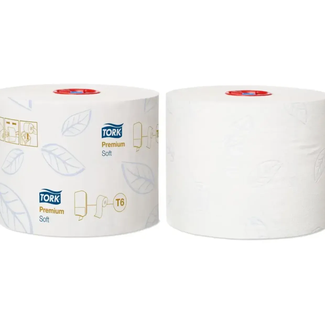 Toiletpapir Tork 127520 T6 Premium 2-lags 90m x 9,9cm Ø13,2cm hvid 100% nyfiber - 27 ruller