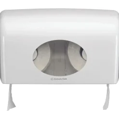 Toiletrulleholder til 2 ruller toiletpapir Kimberly-Clark Aquarius hvid