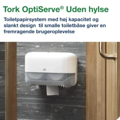 Toiletrulleholder - Tork 558040 Midsize Twin T7 - Hvid