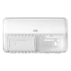 Toiletrulleholder - Tork T4 557000 til 2 ruller toiletpapir hvid