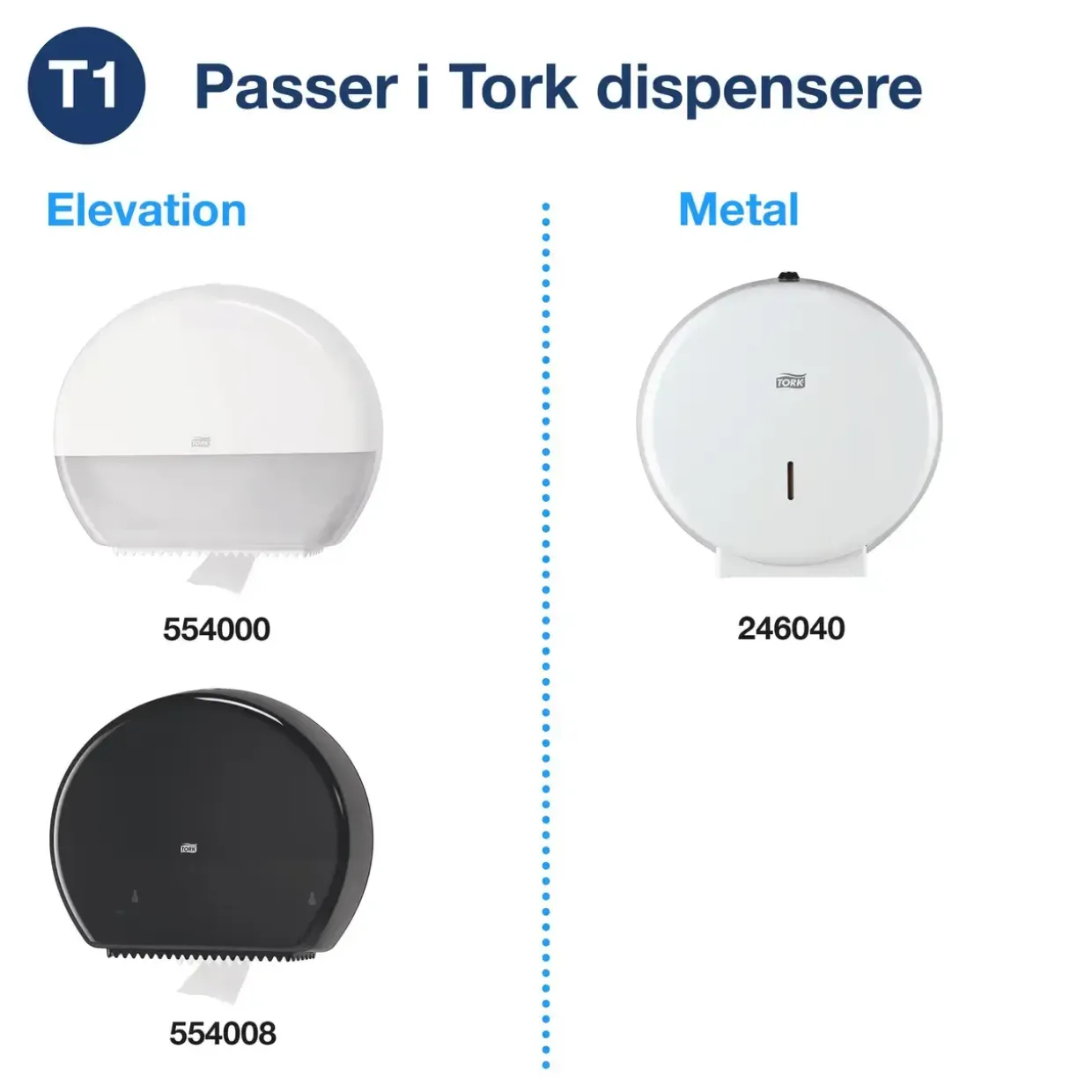 Toiletruller Tork 120272 Jumbo T1 Advanced 2-lag 360 meter - 6 ruller