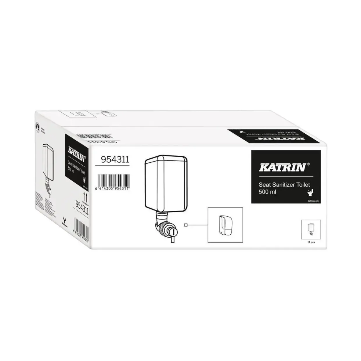 Toilet sæbe - Katrin Seat Sanitizer 954311 - Til rengøring af toiletsæde - 500 ml - 12 stk.
